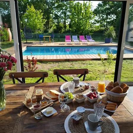 D'hotes Salle D'eau Et Wc Prives, Veranda,exterieurs Et Piscine Chauffee Bed & Breakfast