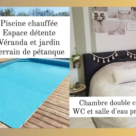 D'hotes Salle D'eau Et Wc Prives, Veranda,exterieurs Et Piscine Chauffee Bed & Breakfast 3*
